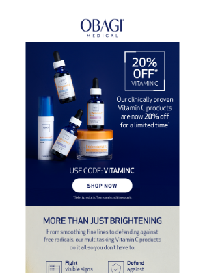 Obagi Medical Products, Inc. - Limited Time 20% OFF Vitamin C Favorites