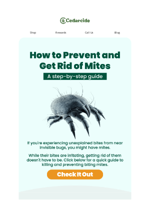 Cedarcide - How to prevent and get rid of biting mites—without harmful chemicals