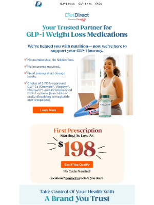 Diet Direct - Your Trusted Nutrition Partner—Now Offering GLP-1s!