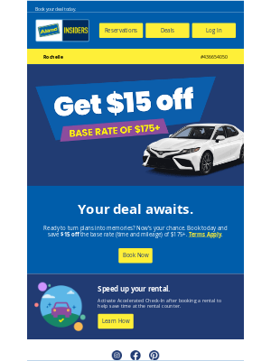 Alamo Rent A Car - 💰 Save $15 Off Base Rate!