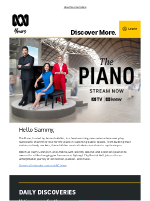 Australian Broadcast Corporation - Every note tells a story in The Piano