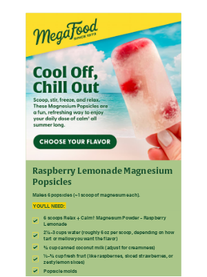 MegaFood - 🍧 Magnesium, Meet Popsicles