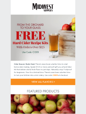 Midwest Supplies - Free Cider? Yes, Please.