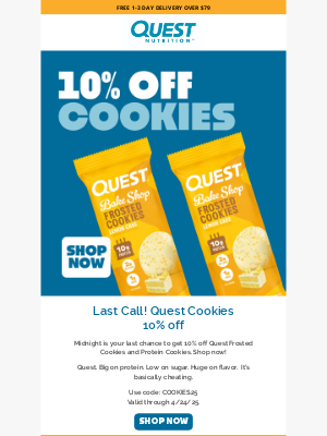 Quest Nutrition - ⏰10% Off Frosted Cookies & Protein Cookies—Last Call