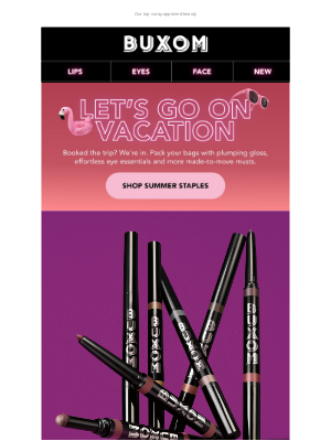 Buxom - Your vacation essentials are here! ✈️