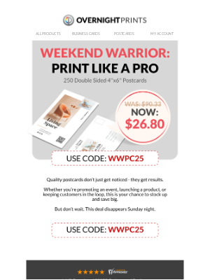 Overnight Prints - From $90 -> $26? Now that’s a comeback!!