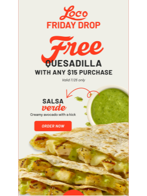El Pollo Loco - Loco Friday Drop: We spy a Free Quesadilla 🔎🧀