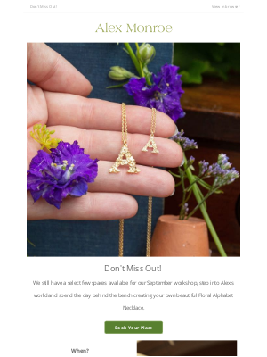 Alex Monroe - Make Your Own Floral Alphabet Necklace 🌸