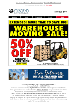 Design Toscano - 🏛️ Extended! 50% Off Home & Garden Décor Still On at Design Toscano* 🏛️