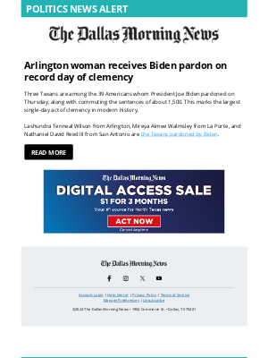 The Dallas Morning News - Arlington woman receives Biden pardon