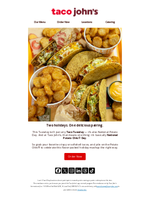 Taco John's - Taco Tuesday just leveled up 🌮🥔