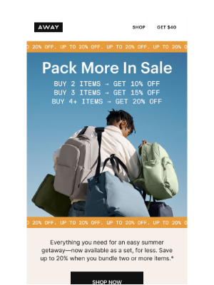 Away - Up to 20% off when you bundle
