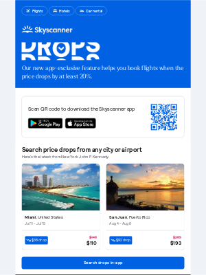 Your weekly price drops, from $110 ✈️ 📉