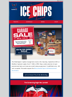 The Capitals Garage Sale is This Saturday