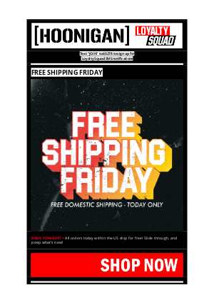 hoonigan.com - FREE SHIPPING ENDS SOON!