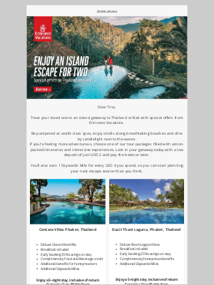 Emirates Holidays - Escape to an island paradise