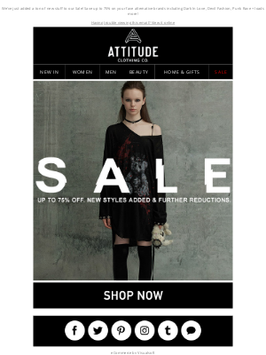 Attitude Clothing (UK) - 👌 S A L E Reloaded - Up to 75% OFF
