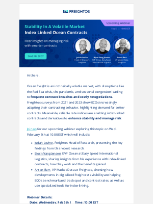 Freightos - Join Us: Strategies for Managing Ocean Freight Volatility