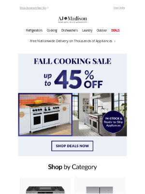 AJ Madison - 🍂 Fall Cooking Sale — Save Up to 45% Today!