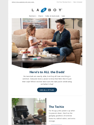 La-Z-Boy - From Techie to Trendsetter Dads.