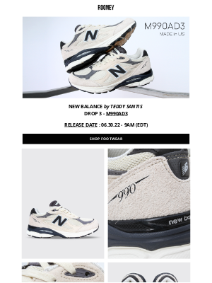 Rooney Shop - RELEASE | NEW BALANCE By TEDDY SANTIS