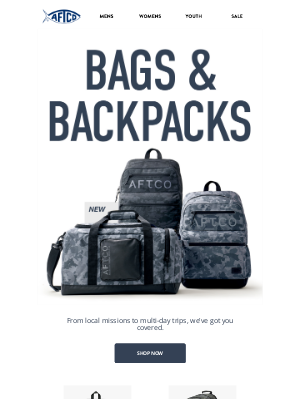 AFTCO Fishing - Backpacks & Bags