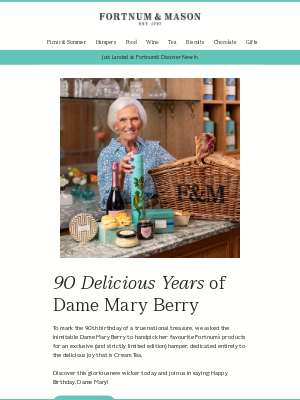 Fortnum & Mason (United Kingdom) - 90 Delicious Years of Dame Mary Berry🍰