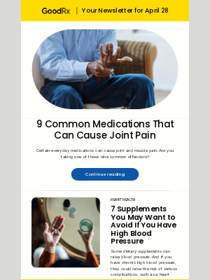GoodRx - These 9 Meds Can Cause Joint Pain
