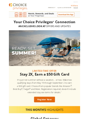 Choice Hotels - Account Summary: Take a Look at June Savings