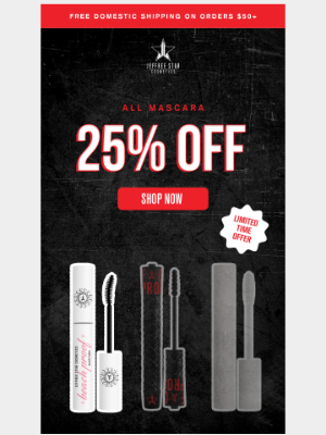 Jeffree Star Cosmetics - 25% OFF ALL MASCARA 🖤