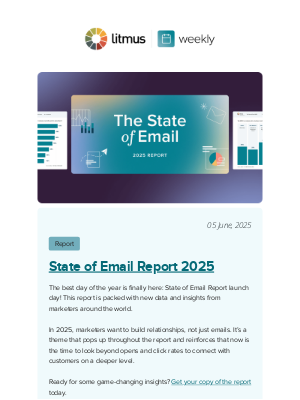Litmus - The State of Email Report is here, Salesforce Connections is coming, and more