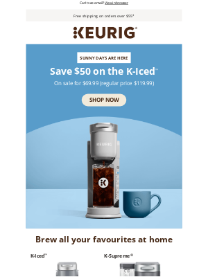 Keurig - 🌅 Start your day right: Coffee makers from $69.99!
