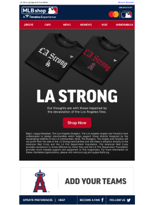 MLB - Together for LA: Support Relief w/ LA Strong Gear