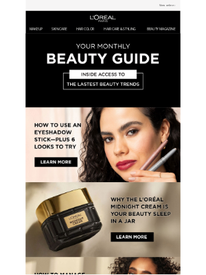 L'Oreal Paris - Your Monthly Beauty Guide