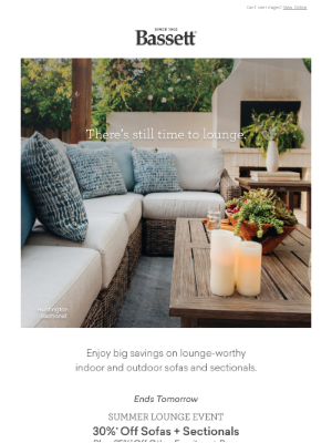 Bassett Furniture Industries - Lazy Sundays Call For Lounging