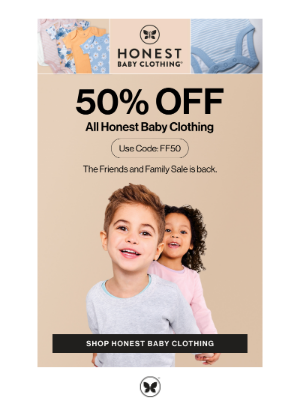 The Honest Company - 50% off ALL Honest Baby Clothing