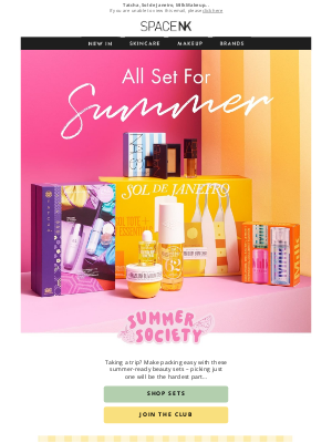 Space NK (United Kingdom) - Open for the best summer beauty sets!