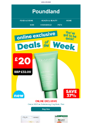 Poundshop - HUGE DISCOUNTS on Clarins, L'Oreal, Burt's Bees & more!