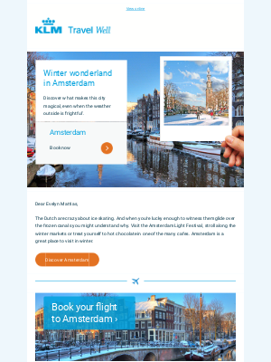 KLM - Winter wonderland in Amsterdam ❄️