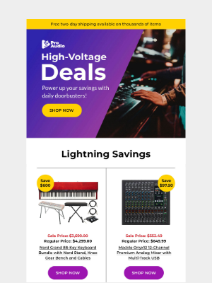 Power up your Pro Audio savings with high-voltage deals ⚡