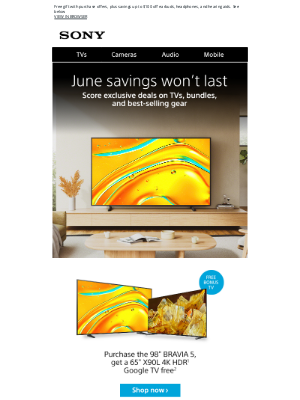Sony - Huge June Savings Going On Now