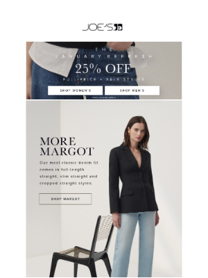 Joe's Jeans - Straight, Slim or Crop + 25% OFF