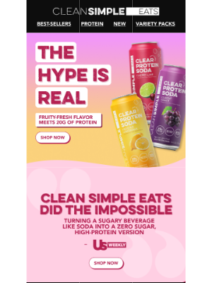 Clean Simple Eats - Clear Protein Soda is having a moment