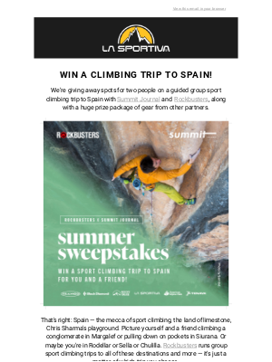 La Sportiva - Win a climbing trip to Spain!