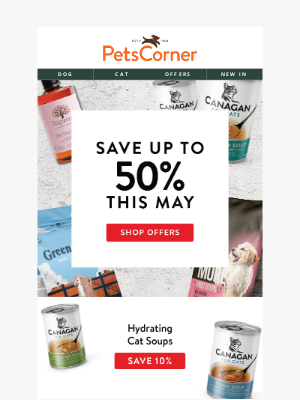 Pets Corner (United Kingdom) - Don't Miss 50% Off This Month!