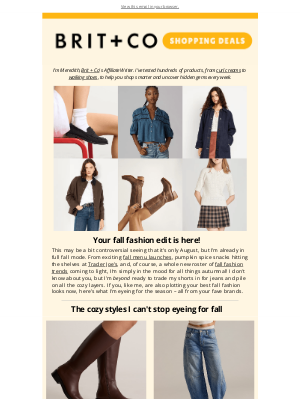 Brit + Co - Weekly Obsession: I'm swooning over this fall fashion edit 🍂