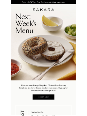 Sakara Life - Next Week’s Menu: This Bagel is Everything