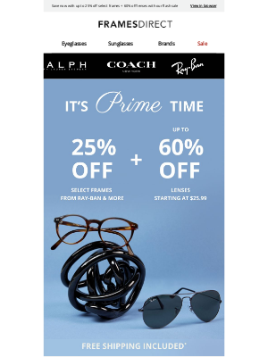 FramesDirect - Flash news: Prime Time deals start now! 🤩