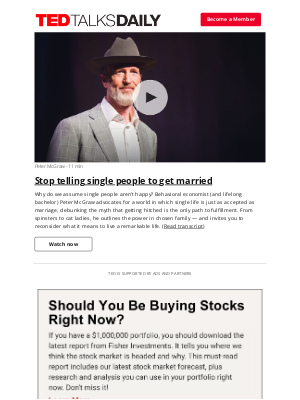 TED - Stop telling single people to get married