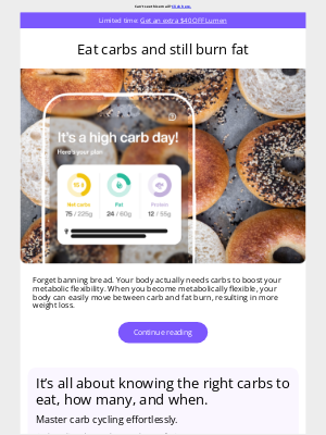 Lumen - Feel like carbs make you gain weight from thin air?